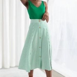 Stockholm Atelier Green & White Skirt